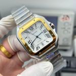 THB Factory Santos De Cartier TT Gold Case 9015 Movement SS Men Watch